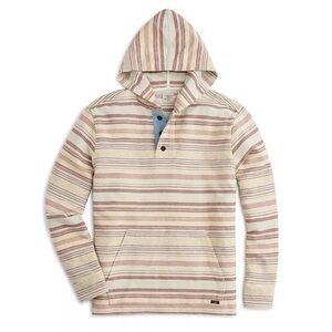 Faherty Pacific  Striped Hooded Pancho Sweatshirt size L